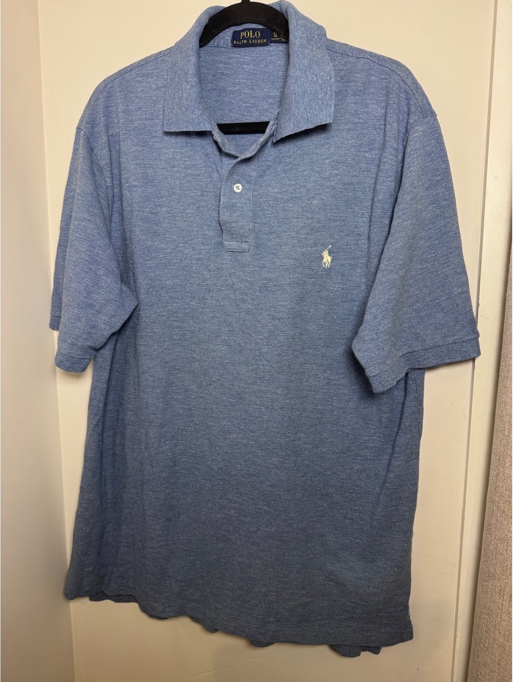 Polo Ralph Lauren Men’s LT Large Tall Blue Heather Short Sleeve Polo Shirt